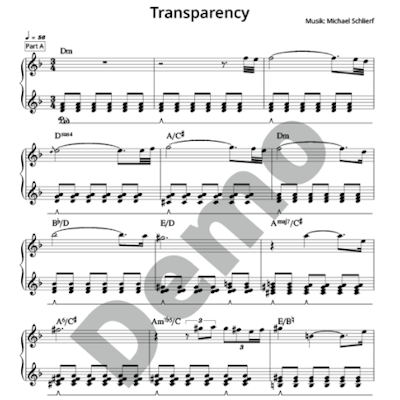 Noten: Transparency – Piano Solo