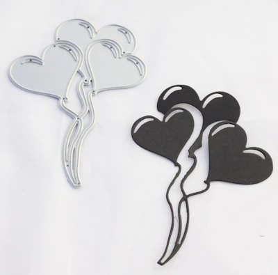 Die Cut - Schablone "Herzballons"