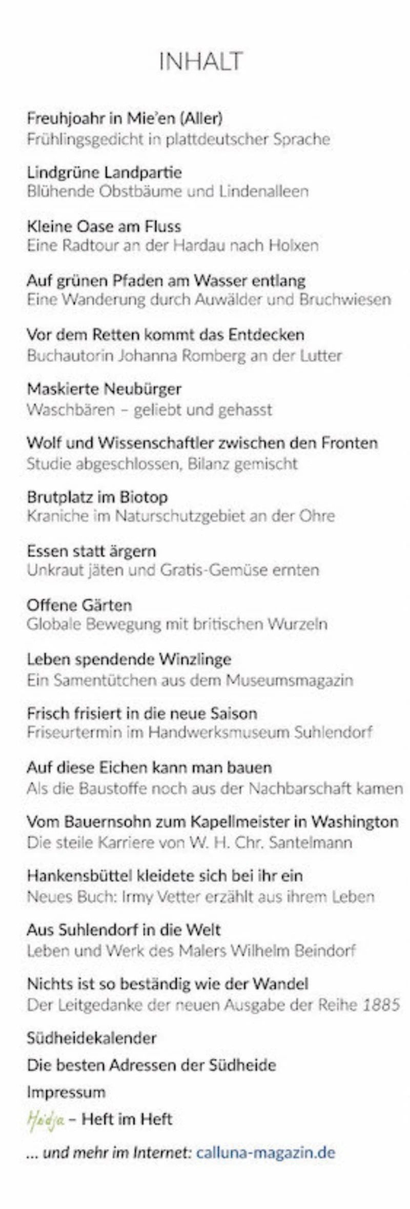 Calluna Frühling 2021