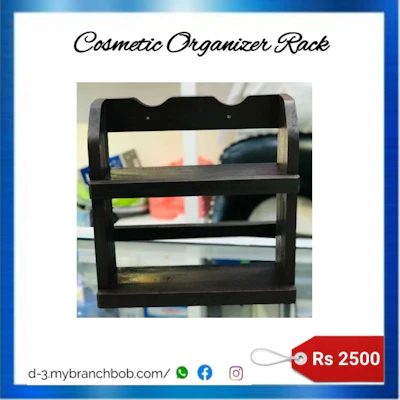 Cosmetic organizer rack 