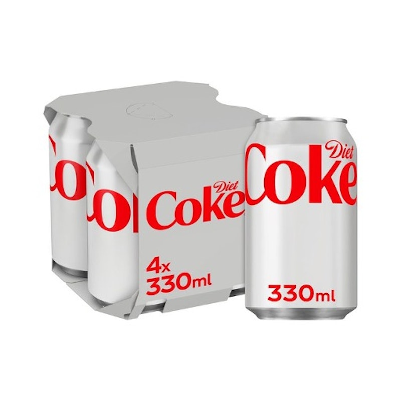 Diet Coke Cans 4 x 330m