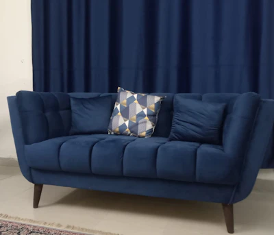Velvet fabric 5 seater