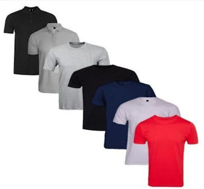 Seven pieces men quality t-shirts