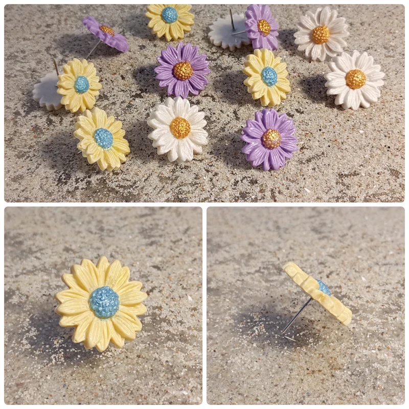 Pinnnadel Blume, cremefarben