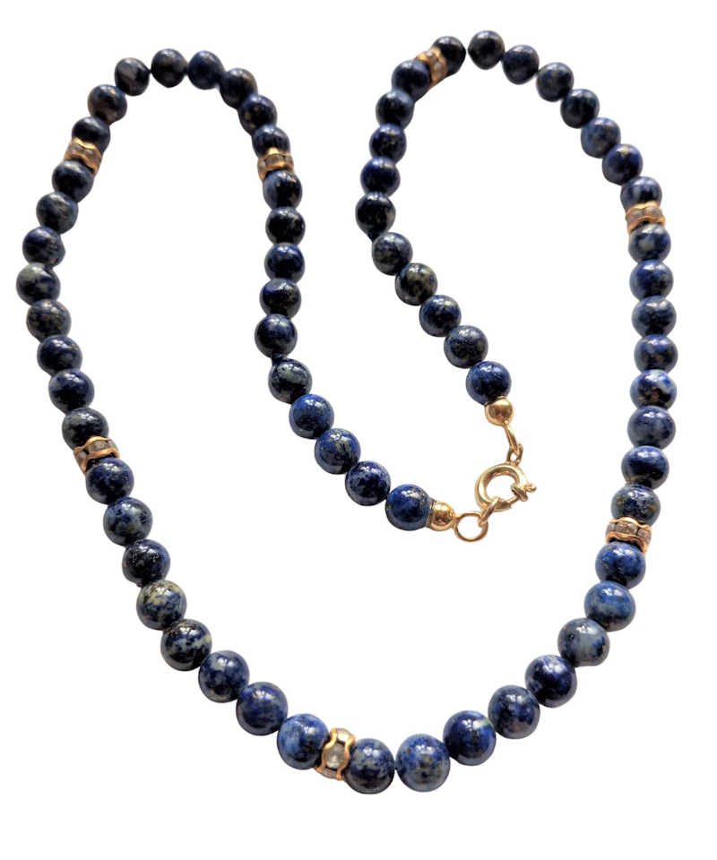 UNIKAT / Edelsteinkette Lapislazuli