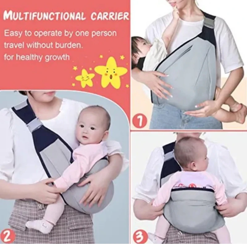 Baby sling carrier with adjustable holder 