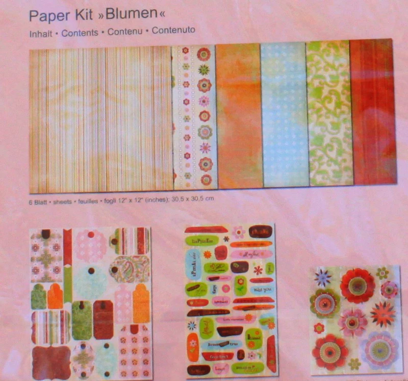Scrapbook - Set  "Blumen"
