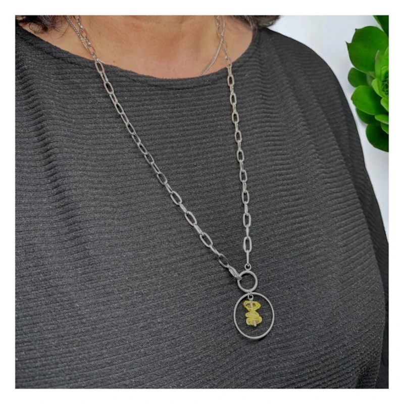 Y-Kette "Ylena" mit Citrin