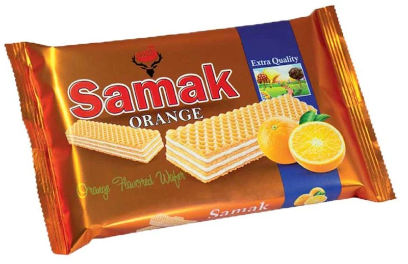 Samak Orange Flavour Wafers Extra Quality