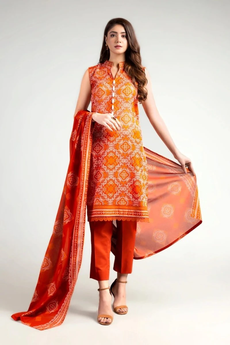 Bareeze - 3 Pc Unstitched Lawn Suit