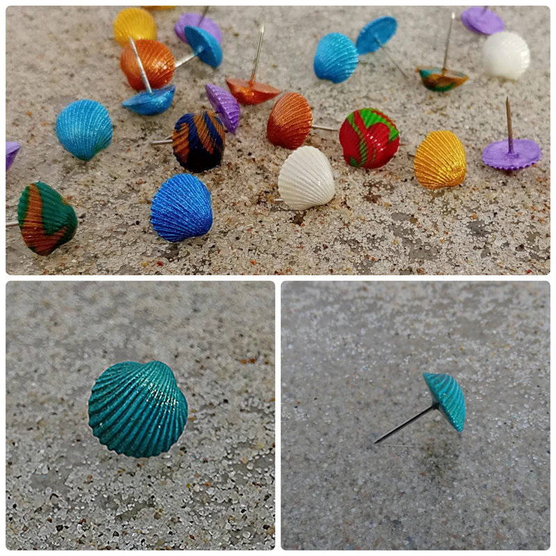 Pinnnadel Muschel-Design, türkis