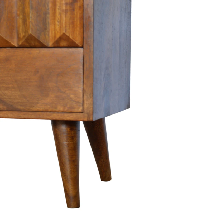 Prism Bedside Table, Chestnut