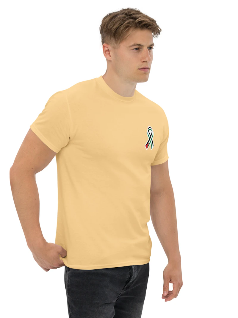 Palestinian flag ribbon black t shirt