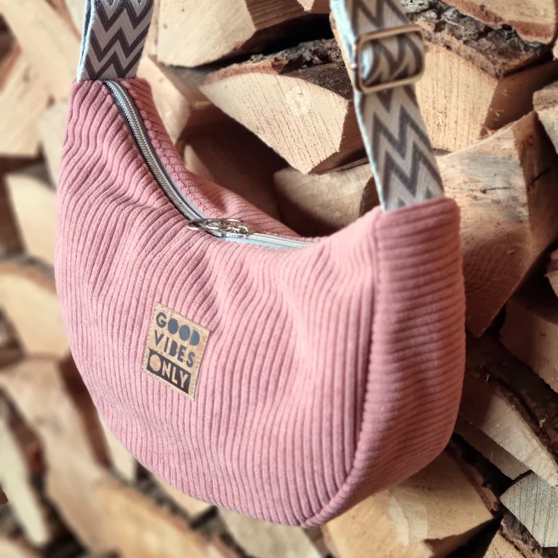 Bananentasche Cord, Größe S, rosa