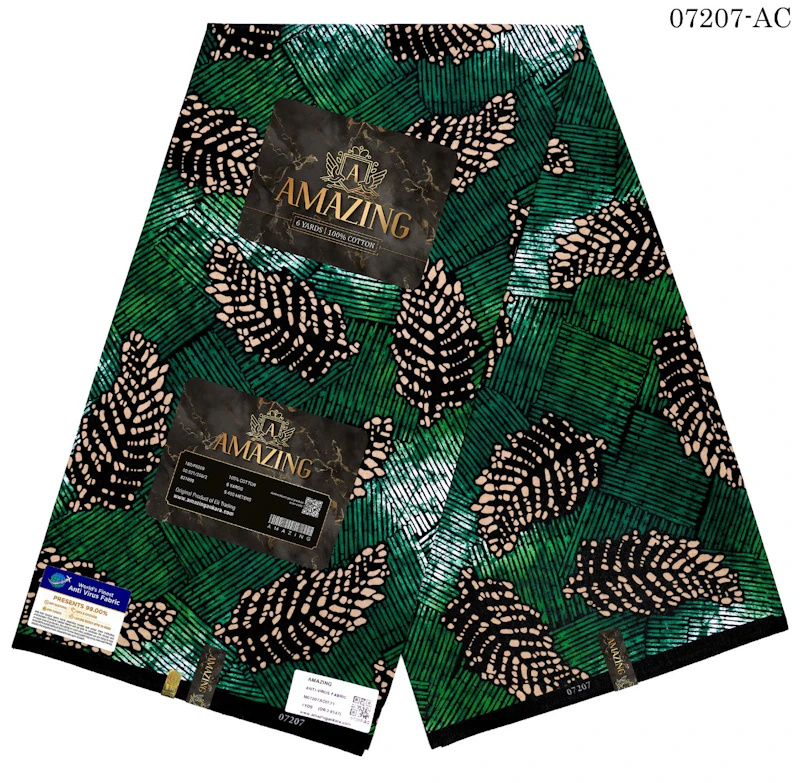 Green leaf pattern Ankara