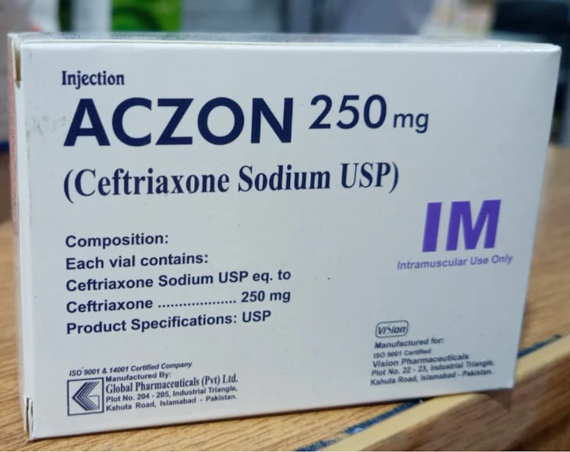 Aczon 250mg IM (Ceftriaxone Sodium) injection 