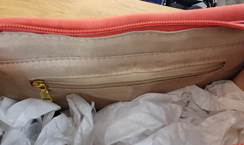 Orange Handtasche, Plüschig