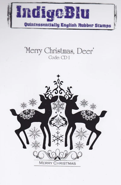 Indigo Blu A6 Stempel "Merry Christmas Deer"
