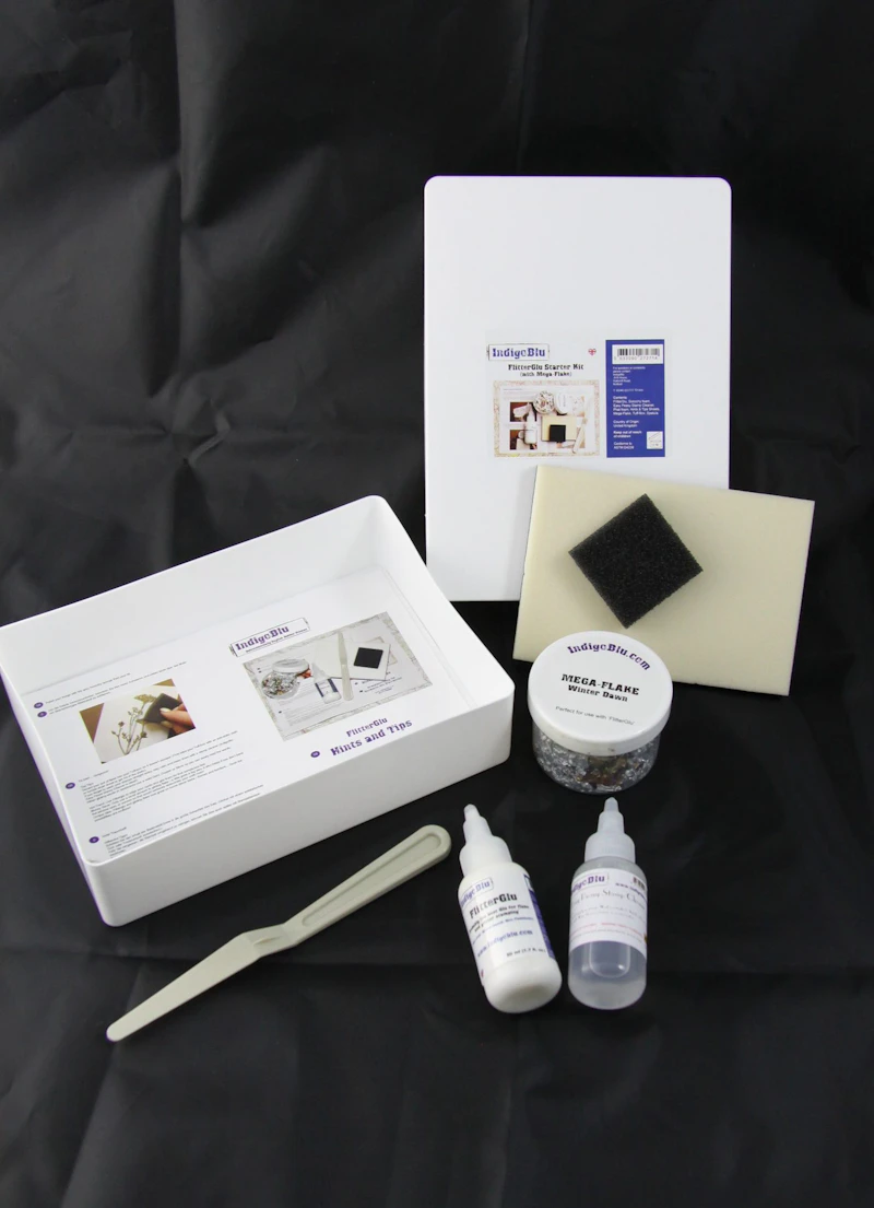 Indigo Blu Flitter Glu Starter Kit (ohne Mega Flakes)