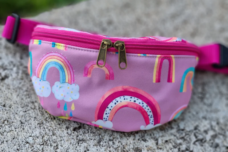 Bauchtasche, Crossbody Bag, Softshell, Regenbogen 2