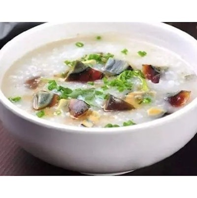 Minced Pork Congee with Preserved Egg (盛記)