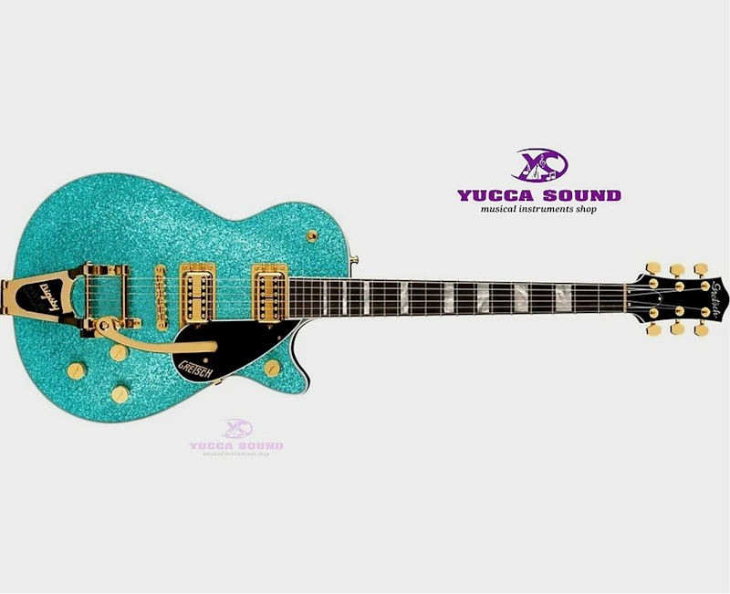 Gretsch G6229TG Limited Edition Players Edition Sparkle Jet BT with Bigsby and Gold Hardware Ebony Fingerboard, Ocean Turquoise Sparkle