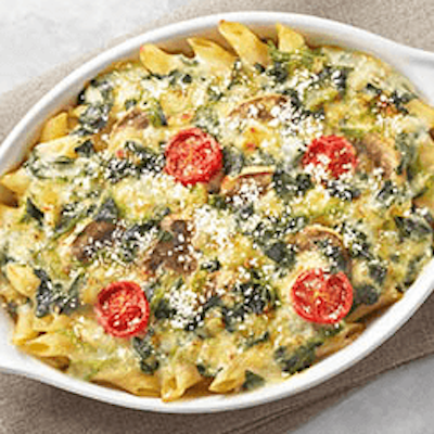 SPINACH AND MUSHROOM PENNE WITH CHEESE(pizzahut)