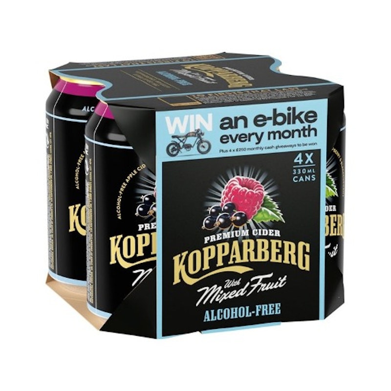 Kopparberg Alcohol Free With Mixed Fruit Cider Cans 4 x 330ml