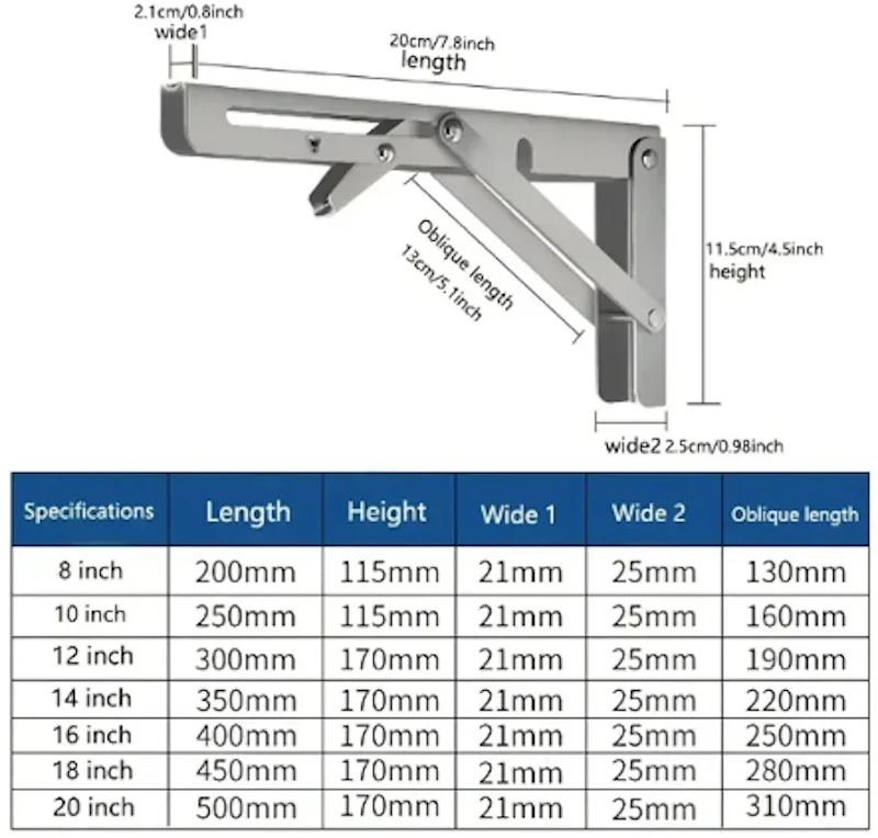 Taingle Foldimg Angle (14 Inch )