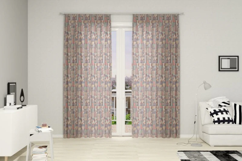 Upholstery fabric Patchwork, jacquard, width - 1,40 m.
