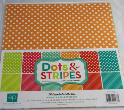 Dots & Stripes Scrapbook-Set  "Brights"