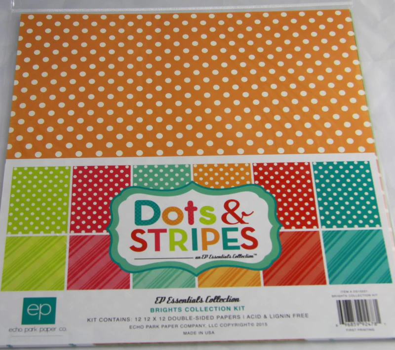 Dots & Stripes Scrapbook-Set  "Brights"