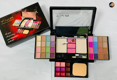 ☆ T.Y.A Makeup Set   •  No : 6145  •  Eye Shadow 32 Colors  •  Blusher 3 Colors  •  Powder 2 Colors  •  Lipstick 9 Colors