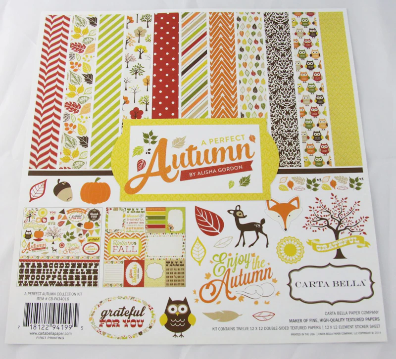 Scrapbook-Set "A perfect Autumn", Herbstmotive