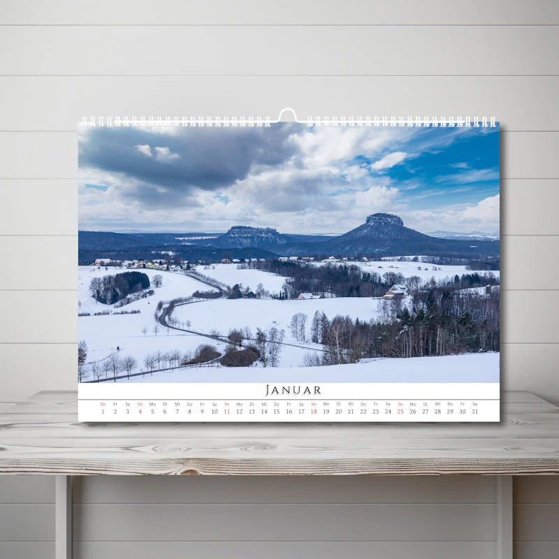 (VORBESTELLUNG) DIN A3 Wandkalender Sächsische Schweiz 2026