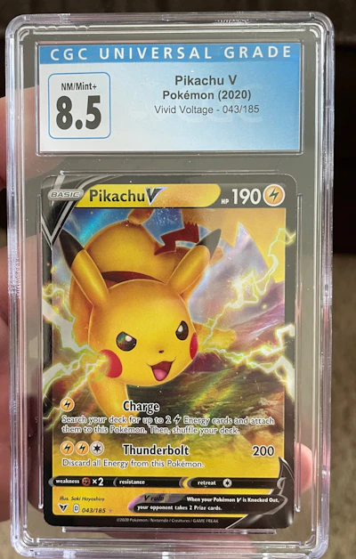 GCG Graded 8.5 Vivid voltage Pikachu V 