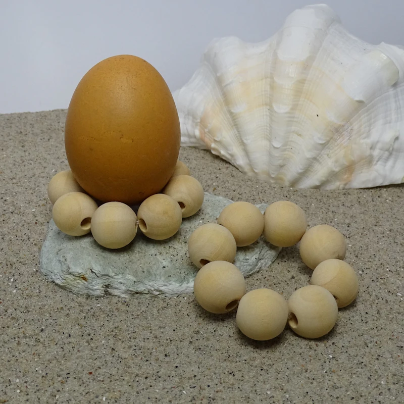 Eierbecher Perlen-Design, naturbelassen 