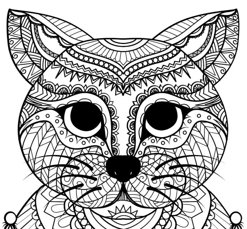 Katzen Mandalas: 50 Motive zum Ausmalen für Erwachsene