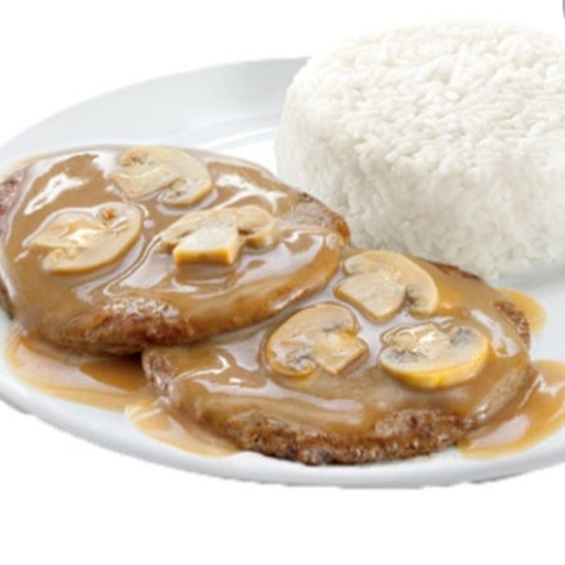 burger steak with rice(Jollibee) 