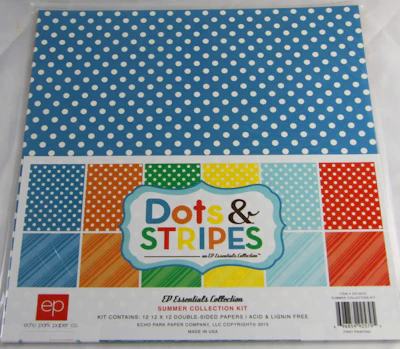 Dots & Stripes Scrapbook- Set  "Summer"