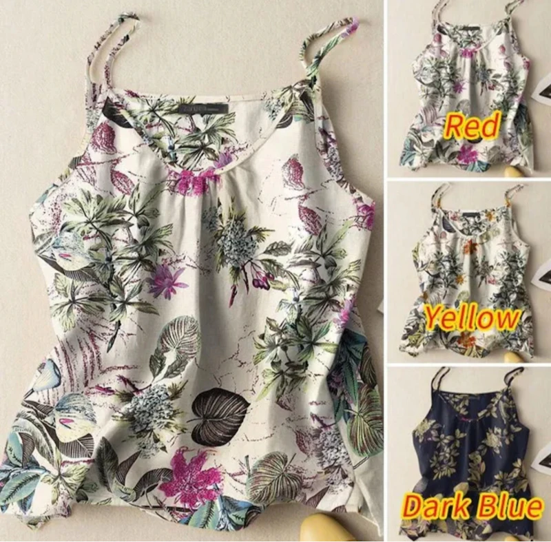 Sleeveless Women printed tops