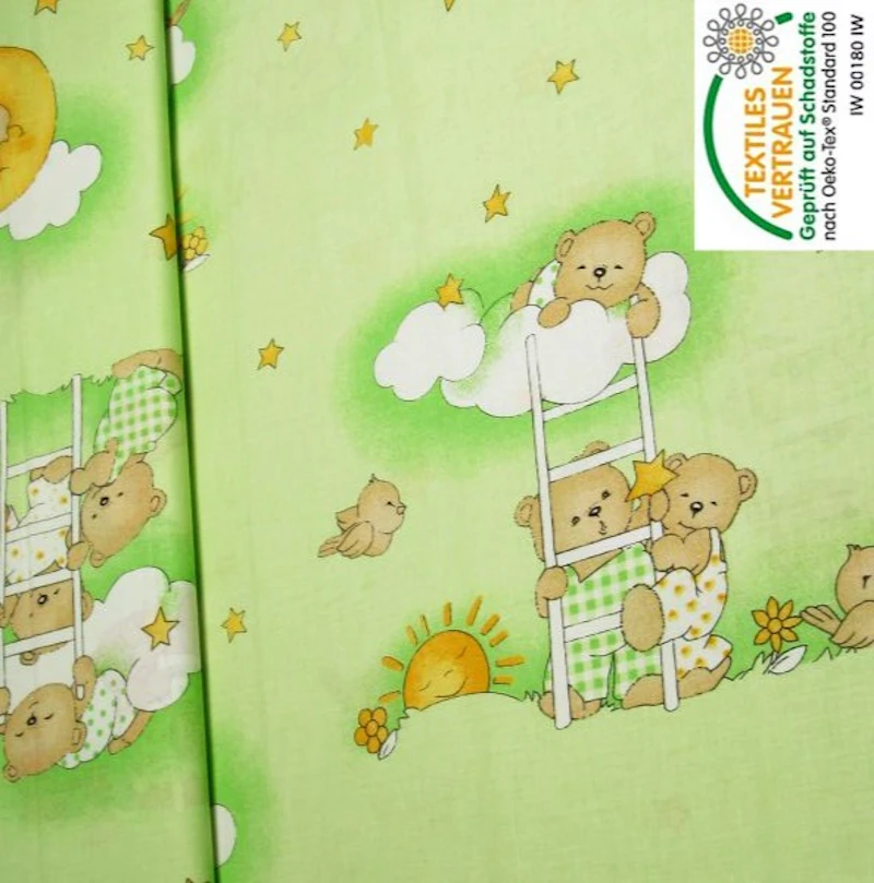 Kinderstoff Baumwollstoff Bärchen Mond & Sterne