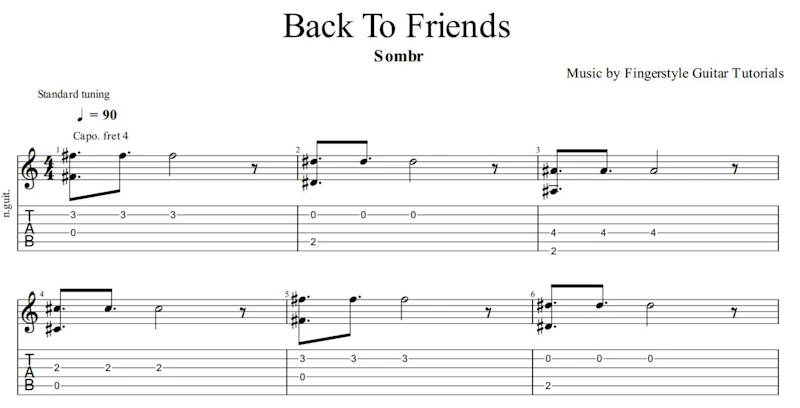 Back To Friends - Sombr | TABS & Sheet Music