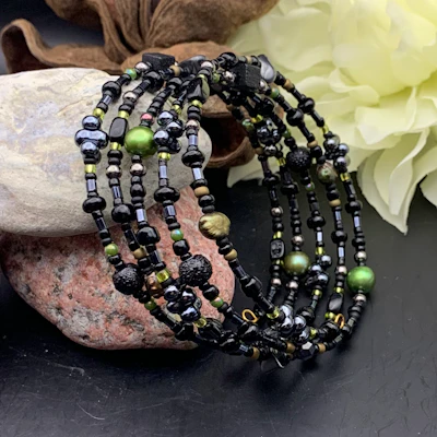 Memory wire - 5 varv, BLACK GREEN