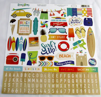 Carta Bella Stickerbogen "Beach Day"