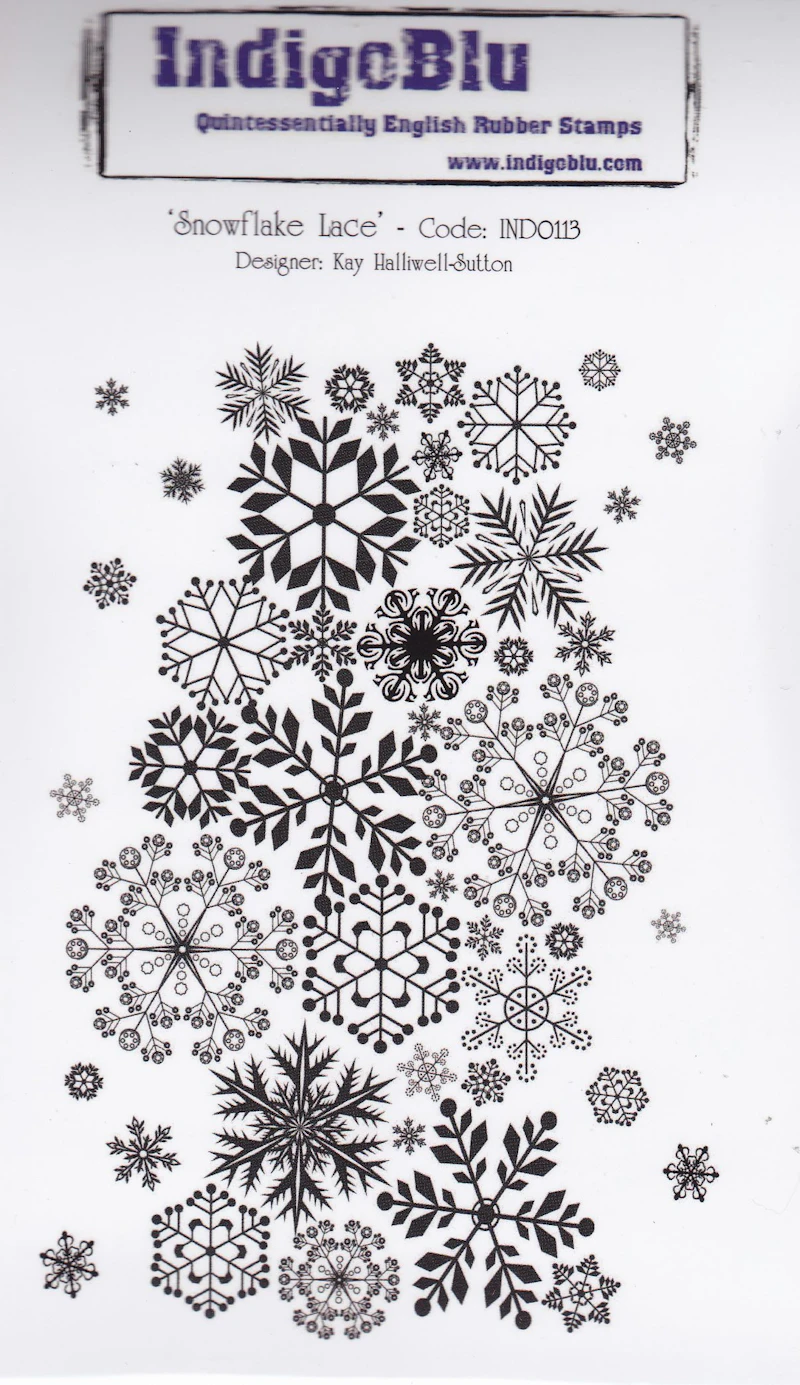 Indigo Blu A6 Stempel "Snowflake Lace", Schneeflocken