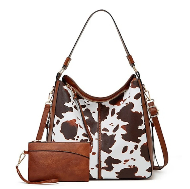 Large capacity printed handbag for women
