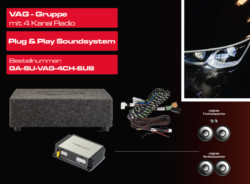 SoundUp SoundUp Paket für VAG Fahrzeuge mit 4 Kanal Radio