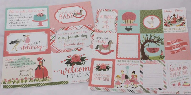 Scrapbook-Set "Rock-a-bye Baby", Baby Girl