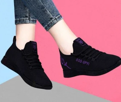 Soft sole jogging shoes-purple